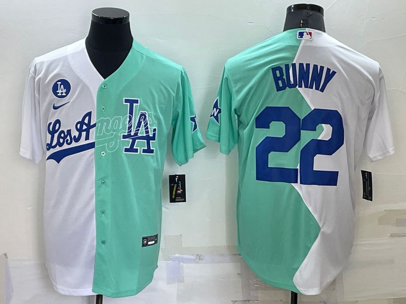 Men Los Angeles Dodgers #22 Bunny green white Nike 2022 MLB Jersey1